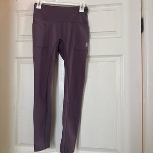 Women's Mauve/Purple Athletic Leggings with Side Pockets